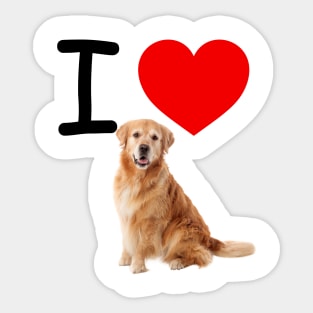 I HEART GOLDEN RETRIEVER Sticker